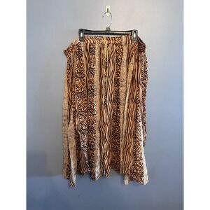 Wild Cat The Ultimate Collection Full Skirt Sheer Swimsuit Cover Up Animal Print